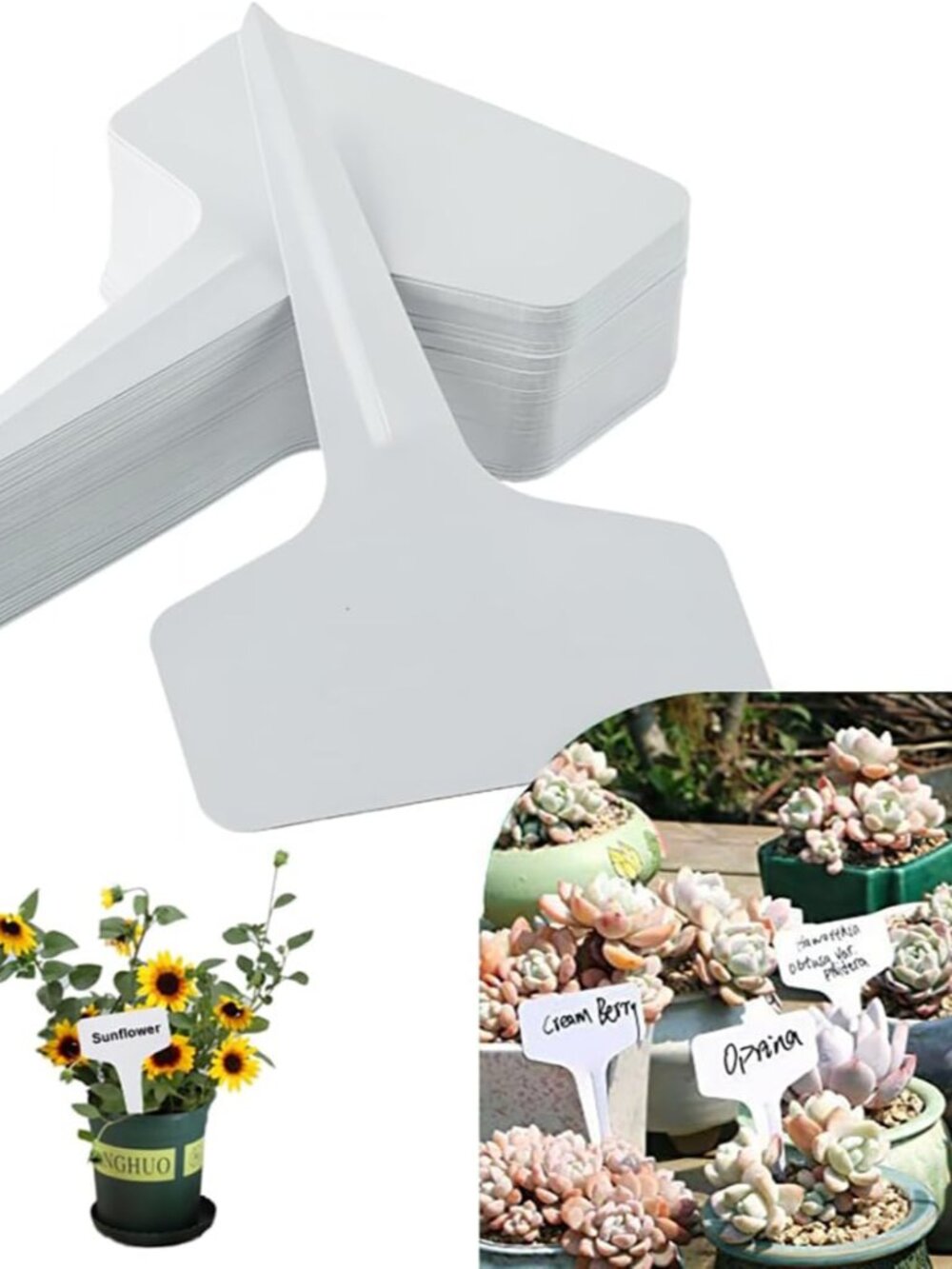 T-Type Plant Labels, 200Pcs Plastic Plant Tag, Waterproof